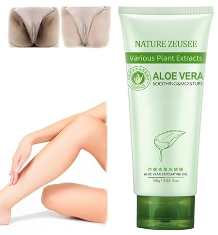 Magical Aloe Vera Exfoliating Gel, Peeling-Bleaching-Körpergel, Aloe-Vera-Körperpeeling, Organic Skin Exfoliator, Soothing Whitening Aloe Vera Gel Für Knie, Ellenbogen, Bikinizone etc (1PC)