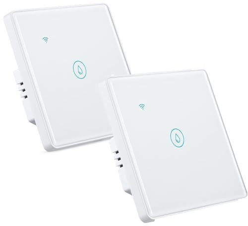 Smart 40A 8000W WiFi Water Heater Switch, Touch Boiler Timer with Remote Control via Smart Life APP, Compatible with Amazon Alexa & Google Assistant