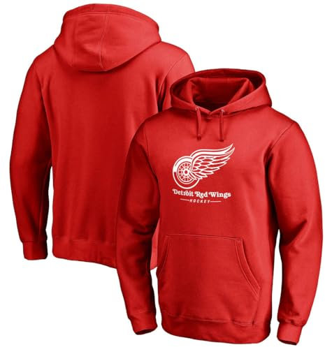 Männer Sweatshirt Langarm Pullover Hockey Kleidung NHL Red Wings Jersey Print Unisex Langarm Pullover Männer Eishockey Hoodies,S