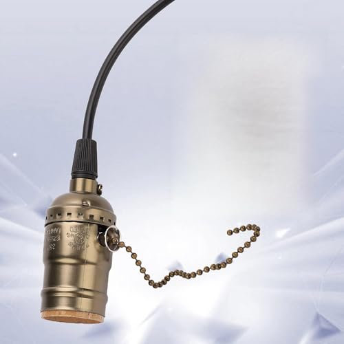 Sonew Soporte de Luz Colgante Vintage con Base E26 Interruptor de Cadena y Disipador de en Aluminio Ideal para Cocina Comedor y Decoraci n Industrial