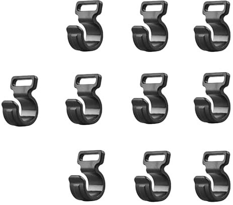 10 Stück Kunststoff-C-Klemmen für Camping, 13 mm Zeltstangen-Clips, für Zeltabdeckungen, Mountain-Ausrüstung, Reisezelt-Zubehör