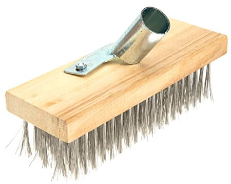 PHENOFICE Industrial Floor Cleaning Brush Stainless Steel Wire Floor Brush for Stairs Without Handle