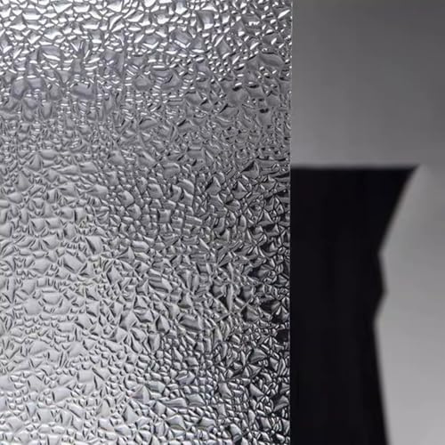 Eiauiuo Sichtschutzfolie für Fenster und Glas Fensterfolie mit Wasserwellen Milchglasfolie Fenster Dekorfolie Selbstklebende Sonnenschutzfolie Fenster Glasaufkleber Anti-UV Klebefolie für Zuhause Büro
