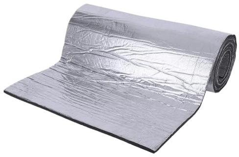 Isolation Phonique Voiture Tapis insonorisant Chaud for Voiture, 1 Rouleau de 5mm/10mm, Capot Anti-Bruit Isolant Thermique Voiture(50x200cmx10mm)