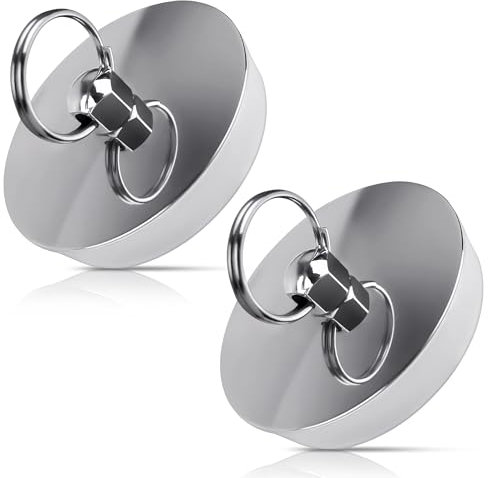 2 tappi universali per vasca da bagno, 42 – 46 mm, tappo di scarico per vasca da bagno con gancio, tappo di scarico per vasca da bagno, lavandino cucina