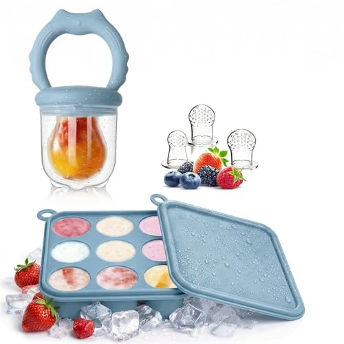 WeSweet Mangiatoia per frutta, in silicone, per alimenti per bambini, per latte materno e ghiaccioli, stampi per la dentizione del bambino e per l'alimentazione autonoma, ideale come regalo per la