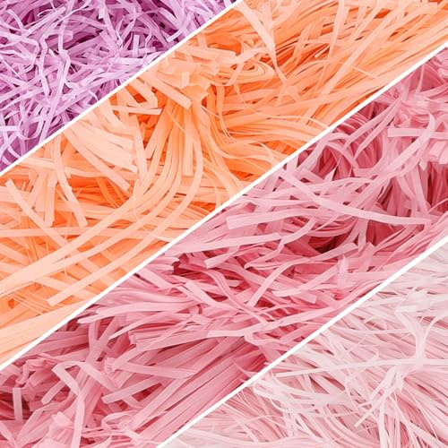400 g de matériau de remplissage pour cadeau Raffia Papier déchiqueté Laine de bois Multicolore Matériau d'emballage Décoration pour boîte cadeau Emballage créatif