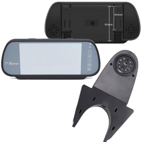 HD Bremsleuchte Rückfahrkamera mit Spiegel 7 Zoll Touch Screen Rückspiegel Monitor für Mercedes Benz Citan Sprinter Vario Viano Vito/Citroen Berlingo Jumper Jumpy Nemo/ Dacia Dokker/Renault Master