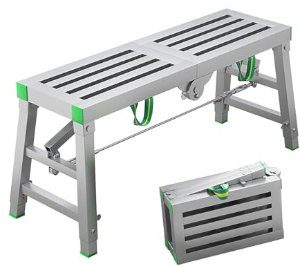 Andamios Plegables, Plataformas De Trabajo Portátiles Multiusos, Ajustables En Altura, Fáciles De Transportar.(Single Rod,180CM/5.9ft)