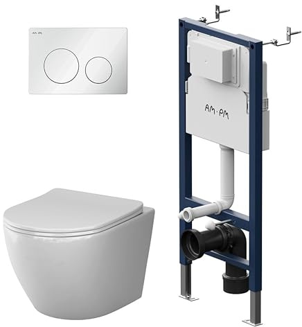 AM.PM IIS90101.LA1900 Set: Wand-WC + Vorwandelement + Drückerplatte (IIS90101+LA1900)