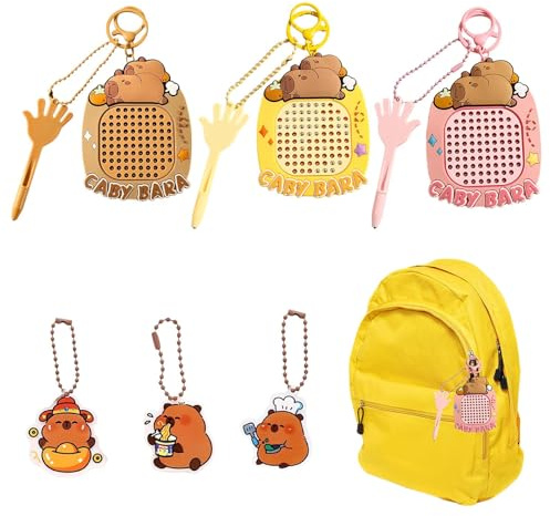 MisFun 3 Stück Magnetische Zeichentafel+3 Stück Capybara-Anhänger Kinder Magnettafel mit Magnetische Maltafel und Labyrinth Spiel Kreatives Mal- und Entspannungsspiel für Kinder und Erwachsene
