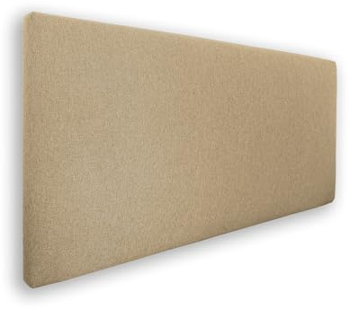 Silcar Home - Cabecero de Cama 90 Tejido Arena Jep - Estructura de Madera, Tapizado en Polipiel Liso, Diseño Moderno, Fácil Instalación, Acolchado - Tela Arena, 90 cm
