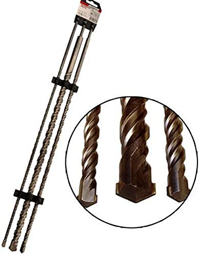 Mauerdurchbruch 75 cm lange Steinbohrer Satz 3 tlg. SDS-PLUS-Betonbohrer-Set 750 mm lang Größen 12 16 24 mm Doppelspiral Bohrer