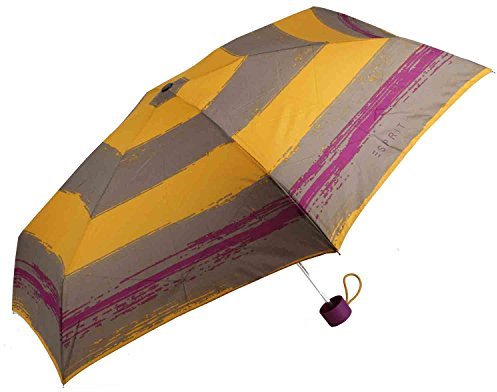 Esprit Petito Flashstripe yellow 50616 Gelb gestreift Regenschirm Taschenschirm Schirm