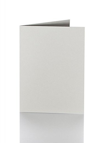 Paper24 50 Faltkarten in 120 x 170 mm (für B6 Umschläge), Grammatur: 240 g/m², Farbe: 04 Grau