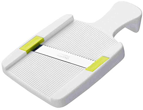Rotho Basic Gemüsehobel mit Metallklinge, Kunststoff (PP) BPA-frei, weiss/grün, (18.5 x 10.5 x 3.0 cm)