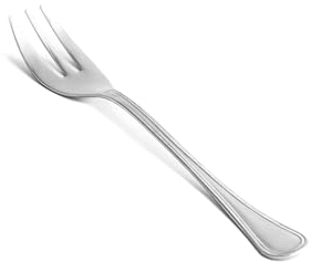 zanetti Set 12 Forchette da dessert in acciaio inox 18/C, Modello Leonardo, acciaio lucido e resistente, confezione da 12 pezzi, made in Italy, Grigio