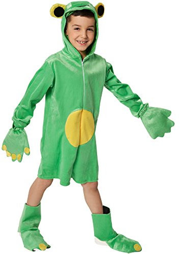 dressforfun 900321 - Kinderkostüm Frosch, aus weichem Plüschstoff, inkl. Handschuhe und Stulpen (128 | Nr. 301548)