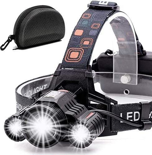 Torcia Frontale, Cobiz Lampada Frontale Led Ricaricabile Usb 10000 Lumen Lampade da Testa Led, Luce Frontale Impermeabile Zoomable 4 Modalità, per Correre Campeggio Corsa