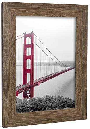 Bilderrahmen Fotorahmen 50x70 cm Wildeiche bilderrahmen zum aufhängen MDF Picture Frames Farbe und 40 verschiedene Größen wählbar ohne Passepartout Rahmen Rio