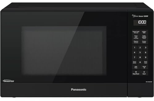Panasonic NN-SN66KB Intelligent Genius Sensor 1.2 Cubic Foot 1200 Watt Countertop Microwave Oven w/ Inverter Technology, Black (Renewed)