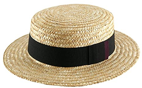 Bon Clic Bon Genre - Boater Kreissäge Strohhut Biarritz - Size 63 cm - Noir