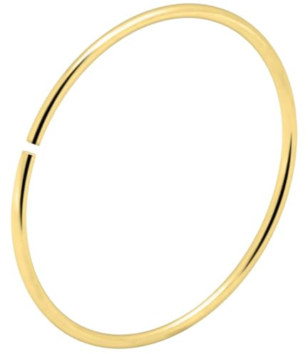 AZARIO LONDON Nasenring aus 9 Karat Gold, nahtlos, massives Rosé-, Gelb- und Weißgold-Piercing-Schmuck, 24 g, 22 g, 20 g, 18 g und 16 g, mit 6 mm-10 mm Durchmesser für Nase, Knorpel, Tragus, Helix und