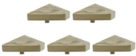 h2i Pfostenkappe | Holz imprägniert | 80 x 80 mm | 5 Stück | Eckige Abdeckkappe für Garten Holzpfosten Pfostenträger & Zaunpfosten in Pyramidenform | Wetterschutz für Holz-Balken & Pfosten