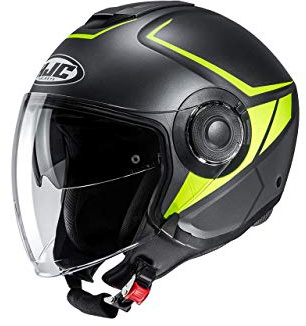 HJC Helmets Casque jet moto, I40, Camet, MC4HSF, M Noir/Jaune