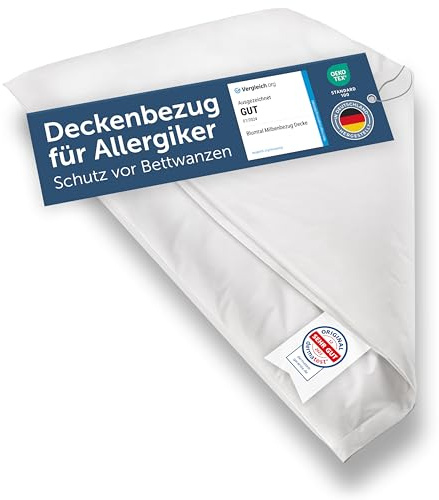 Blumtal® Milbenbezug Decke 220x240cm 1er Set - Oeko-TEX zertifizierte Allergiker Bettwäsche 220x240cm - Milbenbezug für Decken