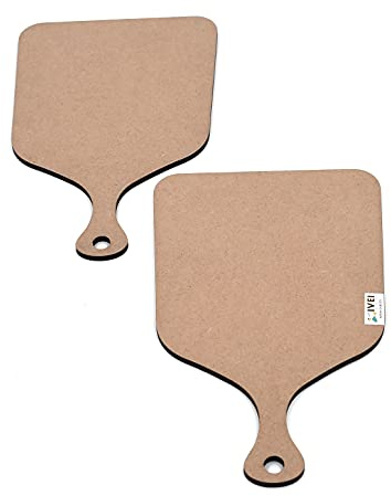 IVEI DIY MDF-Brett-Ausschnitte – Schneidebrett geformt – unbemalte MDF-Blanko-Ausschnitte für Holzbretter Bastelbrett für Malerei, Kunstharz und flüssige Kunst, Mandala-Kunst, Brandmalerei – 2 Stück