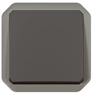 Legrand - Pulsador simple impermeable Plexo 10A para equipar una caja o placa soporte acabado antracita