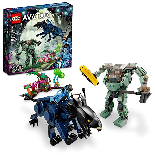 LEGO Avatar Neytiri & Thanator vs. AMP Suit Quaritch 75571 - Giocattolo d'azione costruibile con figura di animale e scena Pandora, regalo per bambini