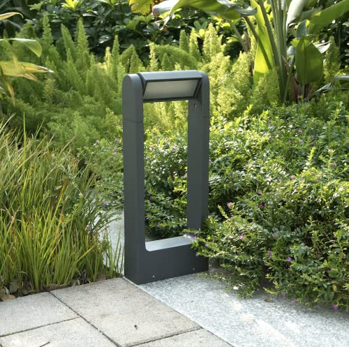 topmo-plus lampe exterieur sur pied lumiere pilier portail luminaire de jardin poteau pour chemins pelouse Orientable / 12W LED bridgelux SMD Blanc naturel anthracite