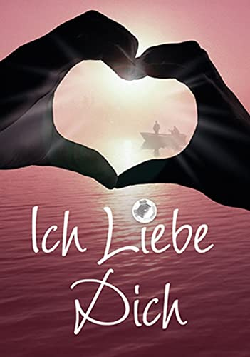 Perleberg Allgemeine Midi Glückwunschkarte der Midi Card Collection - hochwertige Karte in Premium-Qualität inkl Umschlag - stilvolle Glückwunschkarten Ich liebe dich 6,5 x 8 cm