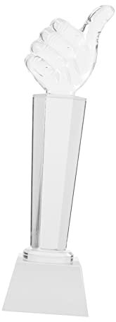 OHPHCALL Crystal Trophy Thumb Award Hand Gesture Statue for Sports Events and Celebrations Elegant Decorative Trophy for Decor Unique for Recognition and Achievement