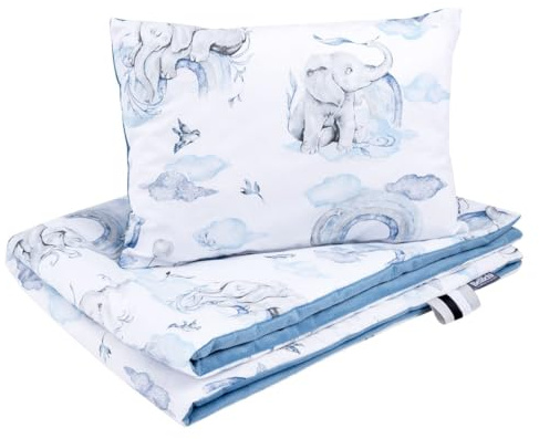 Bellochi Kinderbettwäsche 75 * 100 cm mit Füllung, Set - Kinderbettdecke 70x100 cm Set mit Kissen |weich und atmungsaktiv - aus 100% Baumwolle - Jumbo