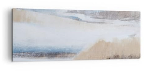 Panorama Bilder auf Leinwand Winter Stück Pastell Leinwandbild 140x50cm Wandbilder Dekoration Wohnzimmer Schlafzimmer Küche Groß XXL Wanddeko Bild Wand Kunstdruck Art Wall Decor Canvas AB140x50-5562