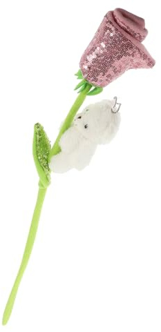 TOYANDONA Oso Rosa Flores Artificiales Rosas Artificiales mãe Ramo de Peluche de Juguete Flor Rosa de Peluche Artificial Decoraciones de Boda Regalos Apoyo de la Flor Ramo de Flores Familiar