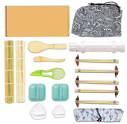 Kliplinc Sushi-Maker-Set, Sushi-Form-Roller-Set, Gem¨¹Se- und Fleischrollen, Bambusmatte, DIY-K¨¹Chenwerkzeug-Zubeh?R