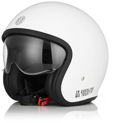 ORIGINE Jet-Motorradhelm mit Schutzbrille, ECE 22-06-Zulassung