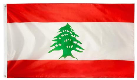 LYEAA Grand Liban Drapeau Libanais 90x150cm Drapeau Libanais Créatif 3x5FT Drapeaux des Pays du Monde Libanais Drapeau de la République du Liban en Polyester