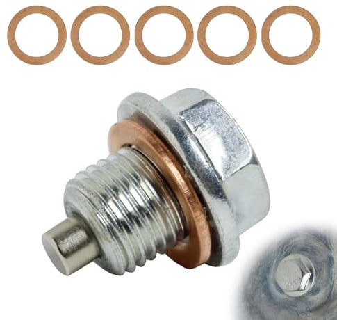 M14x1,5 Tappo di Scarico dell'olio Magnetico, Viti Magnetiche per Scarico dell'olio Magnetico in Acciaio Inox con Guarnizioni, Compatibile con Auto, Motociclette - Protezione Avanzata del Motore
