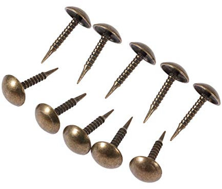 Klädsel stiftar mattan stift 100 st Inredningsdekoration Spikjärn Skruv Spik Vintage stift Trådstift Antik Brons 815mm Soffa Smyckeskrin Dörr Nagelhårdvara