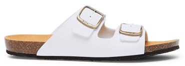 Scholl Didier, Sandali Uomo, 2 cinturini, Bianco, 48 EU