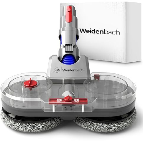 Testsieger - Wischaufsatz für Dyson V7/V8/V10/V11/V15/Gen5 - elektrischer Staubsauger - Wischmop Aufsatz - Nass und Trockensauger - mit abnehmbarem Wassertank, Füllbehälter & 8 waschbaren Mops