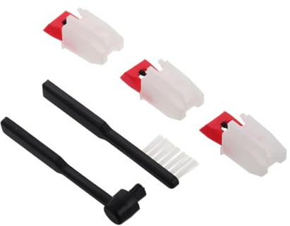 SOESFOUFU Vinyl Record Cleaning Brush Replacement Needle for Record Players Stylus Cleaner Anti-Static Brush Kit Vintage Design