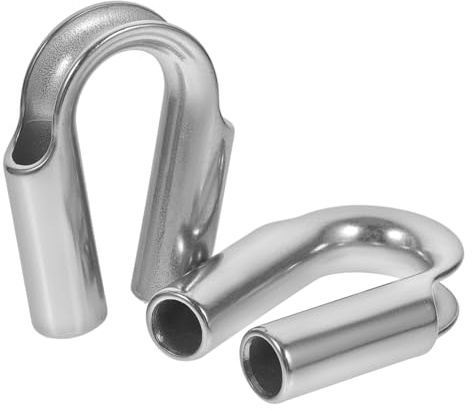 MUCKLILY Dedal de Acero Inoxidable Paquete de 2 Piezas M10 con Estructura Triangular y Conexión Segura Resistente y Duradero para Cable de Acero Adecuado para Engarce y Aparejo