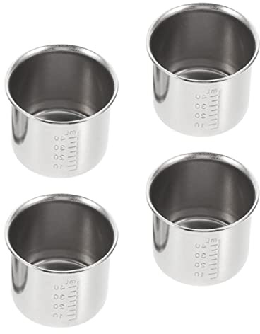 Amosfun Bicchiere Graduato in Acciaio Inossidabile Per Medicinali Misurino Con Scala Bicchieri Graduati Per Laboratorio E Ospedale