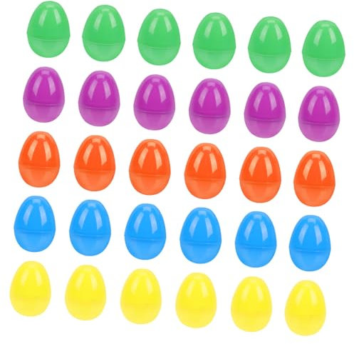 GARIOUANS 40pcs Refillable Easter Eggs for Boys and Girls Bright Creative Toys for Easter Parties for Filling Treats Storage Boxes